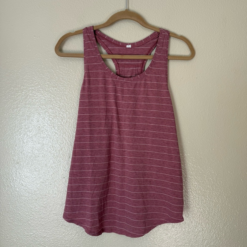 lululemon athletica Love Mauve Striped Racerback Tank